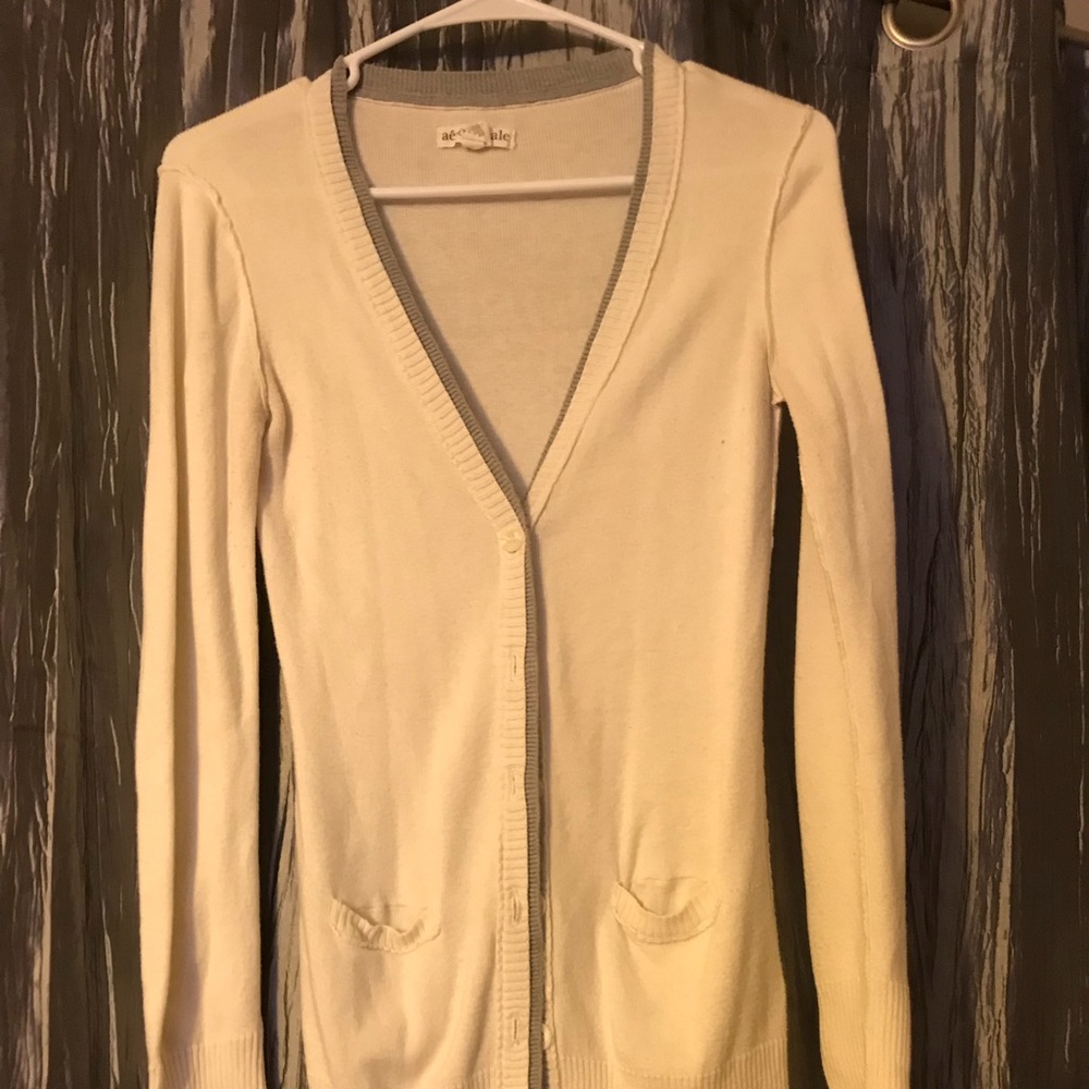 White cardigan